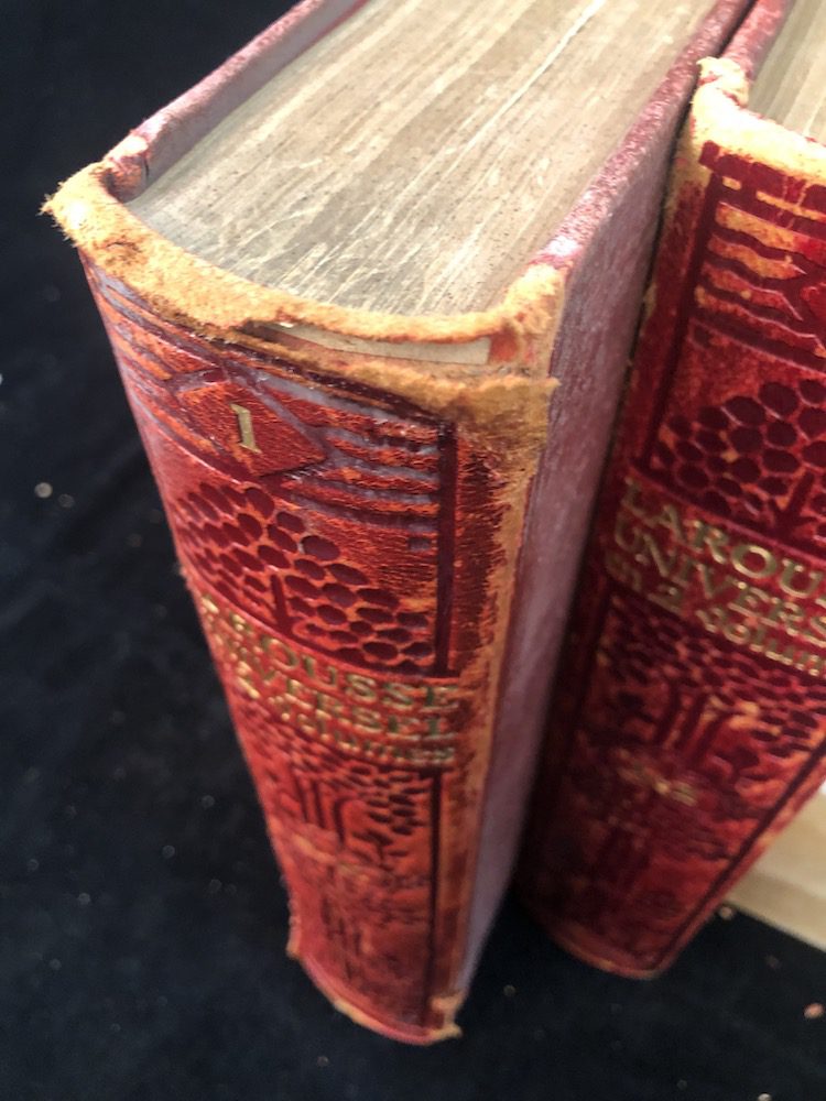 French dictionary with gilt and embossing